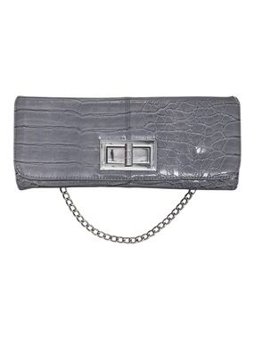 grey Lulu Townsend Alligator Bag, Clutch, Envelope Shoulder Bag